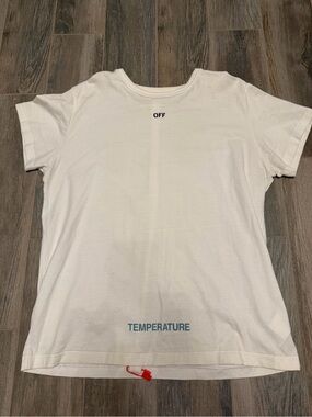 OFF-WHITE White 'Temperature' Graphic Tee
